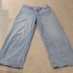 Joe Fresh Light Blue High Rise Wide-Leg Jeans Size 28 Short